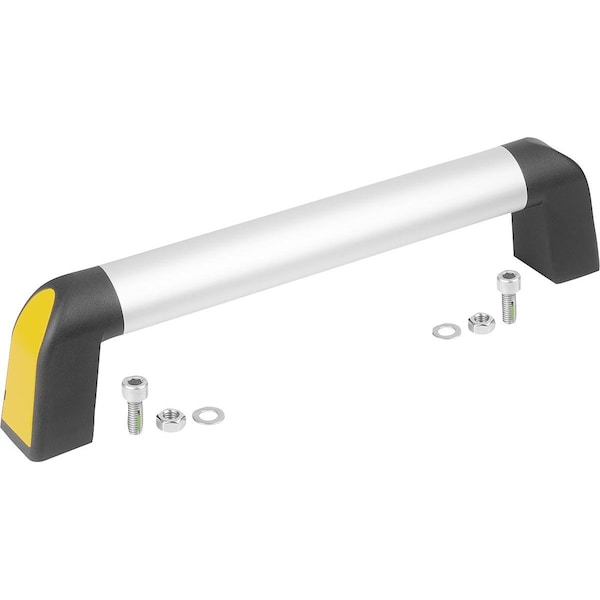 Tubular Handle Bighand, A=600, L=633, 4 Aluminum Natural Anodized, Comp: Plastic Comp:Black Ral7021,